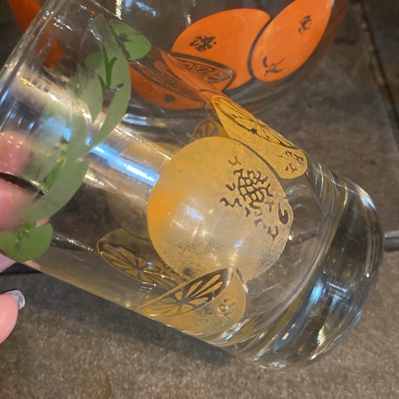 Anchor Hocking Orange Juice Carafe & 2 Glasses - Picture 2 of 8